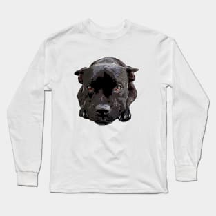 Staffy Looking Cute! Long Sleeve T-Shirt